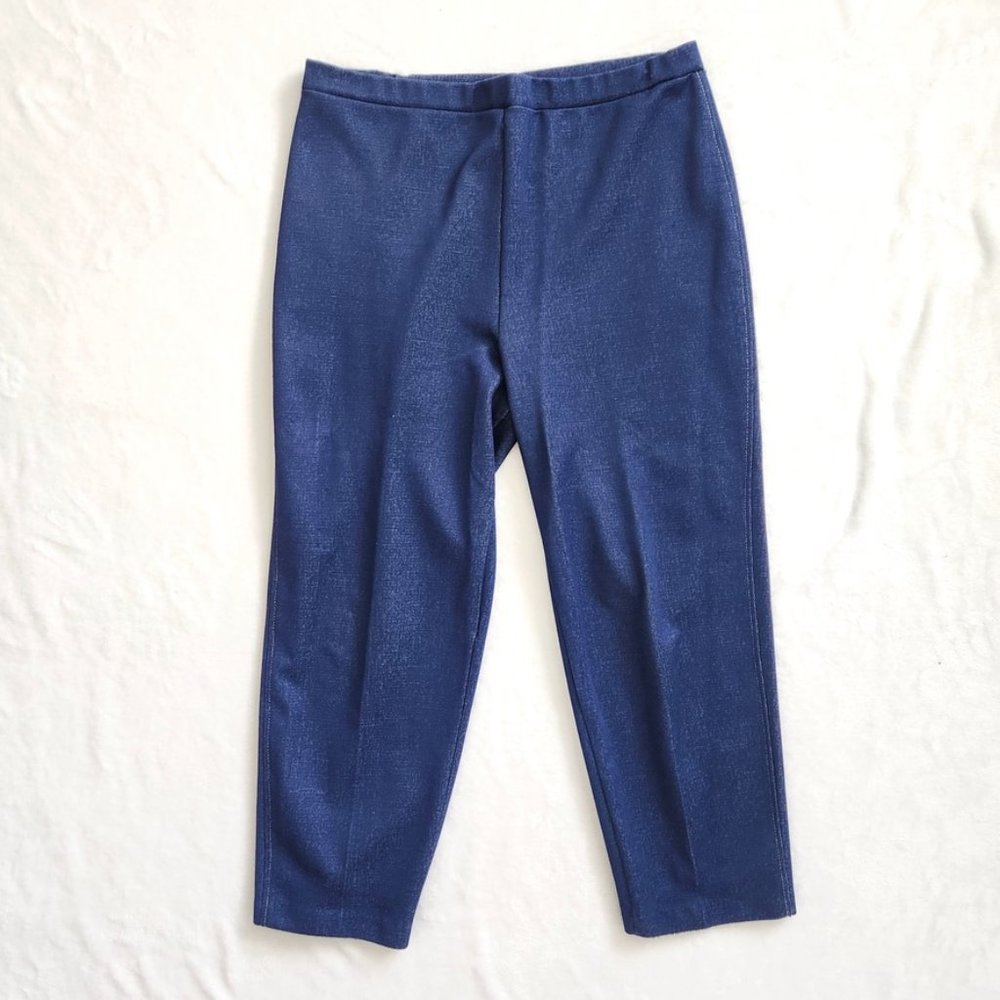 Vintage 80s‎ Cricket Lane Denim Look Pants Stretch Dark Blue // Size 20